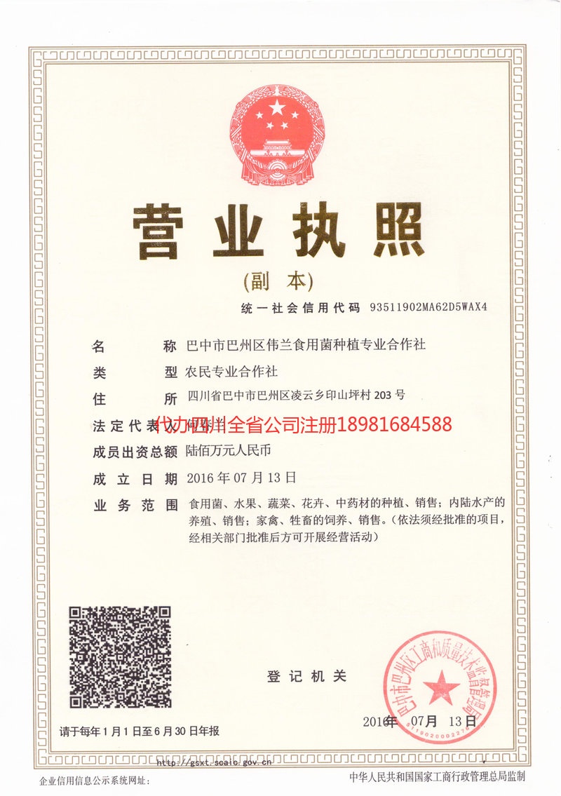 延边朝鲜族自治州延边朝鲜族自治州伟兰食用菌种植专业合作社